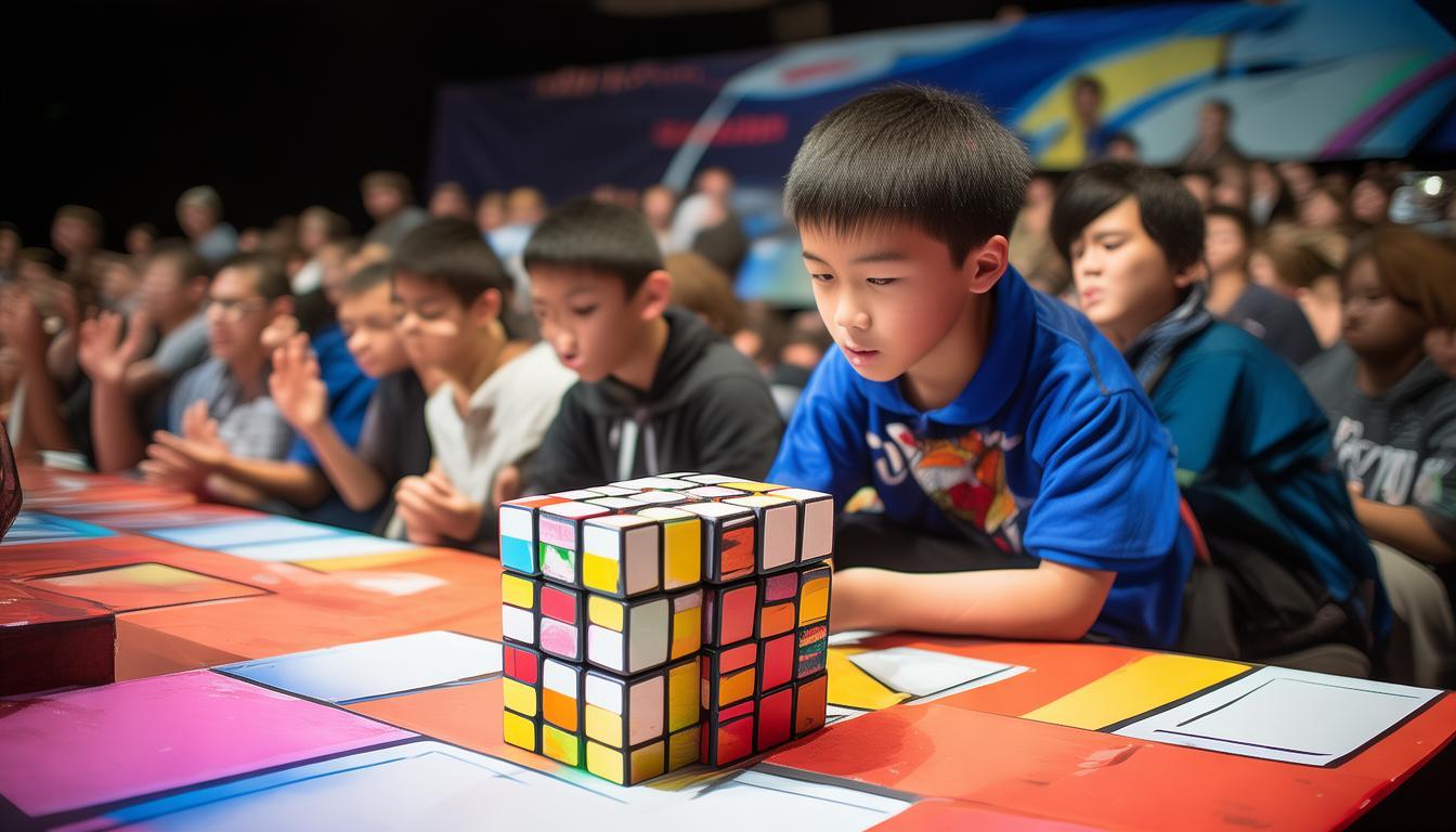 6岁娃竟在国际魔方赛